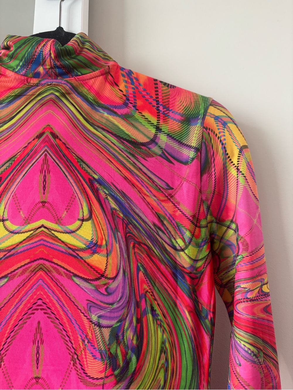 Desigual Pink Multicolor Swirl Long Sleeve Dress - Picture 3 of 3